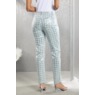 Sequin Houndstooth Stretch-Denim Slim-Leg Jean, Light Wash, large