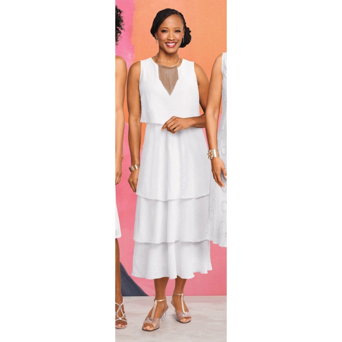 Jaylena Tiered Dress, , large