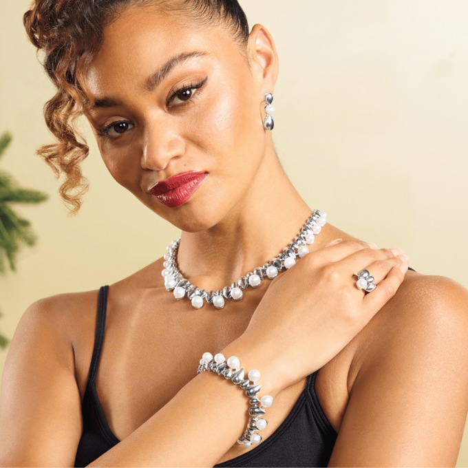 Faux-Pearl/Pear Jewelry Set , , large