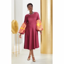 Crysann Fit-and-Flare Dress, , large