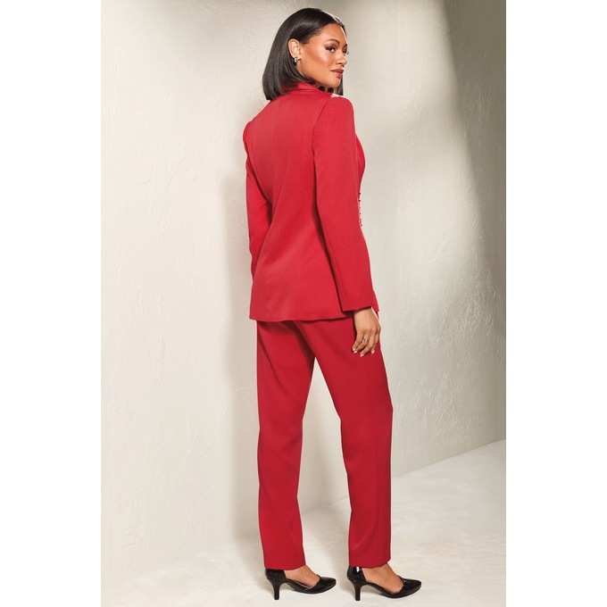 3-Piece Laced-Up Pant Outfit with Jacket and Satin Cami, , large