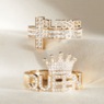 Crystal Word/Symbol Hinge Cuff, , large