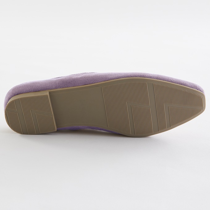 The Classique Keyhole Faux-Suede Flat for Women with Rhinestone Accent, , large