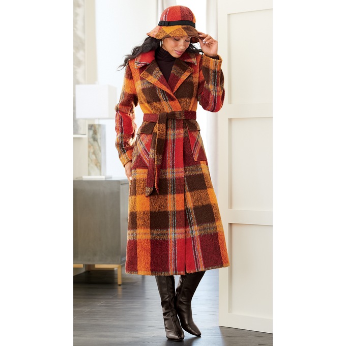 Plaid Floppy Hat, , large