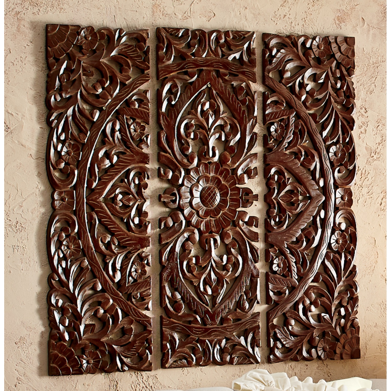 3Piece Carved Medallion Wall Art ASHRO