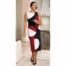 Tashara Colorblocked Knit Sheath Dress, , large