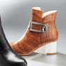 Croco-Print Buckle Bootie by Classique, , large