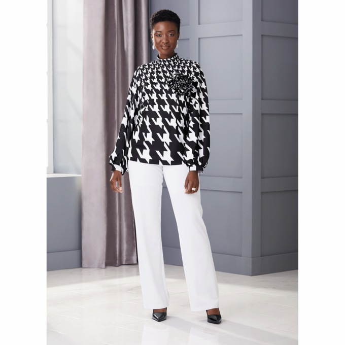 Jackie Houndstooth Pant Set, , large