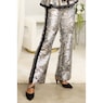 Sona Brocade Jacquard Baby-Flare Pant with Satin Tux Stripe, , large