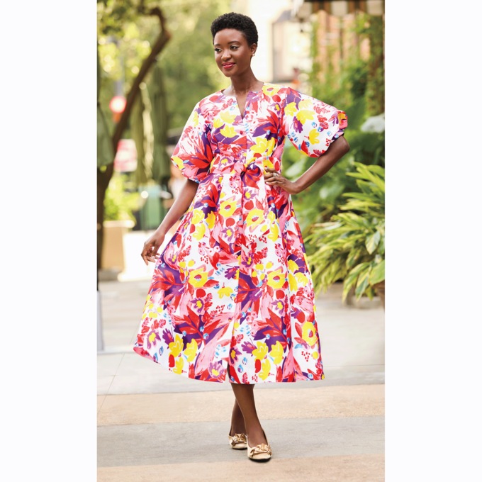 Shary Fit-and-Flare Dress, , large