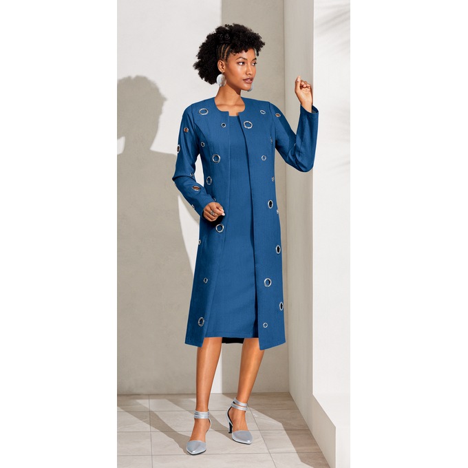 Veena Grommet Jacket Dress, , large