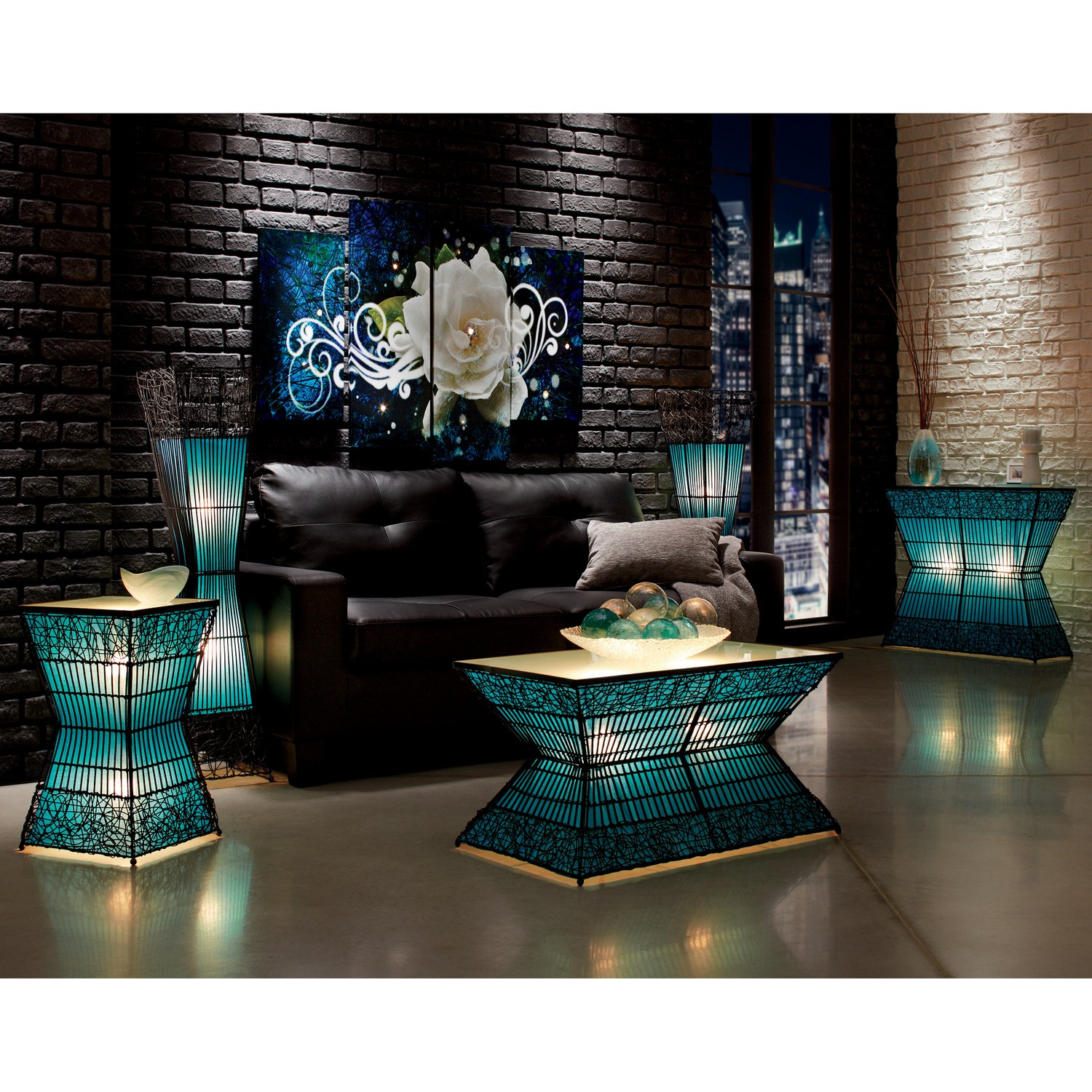 Zain Lighted Rattan Coffee Table | ASHRO