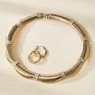 Crystal Flex Collar and Hoops Set, Crystal, large