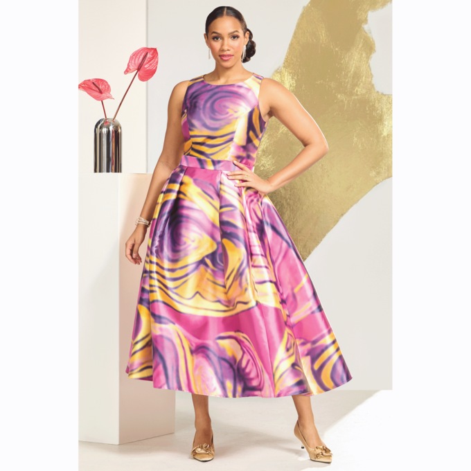 Lemoyne Fit-and-Flare Dress, , large