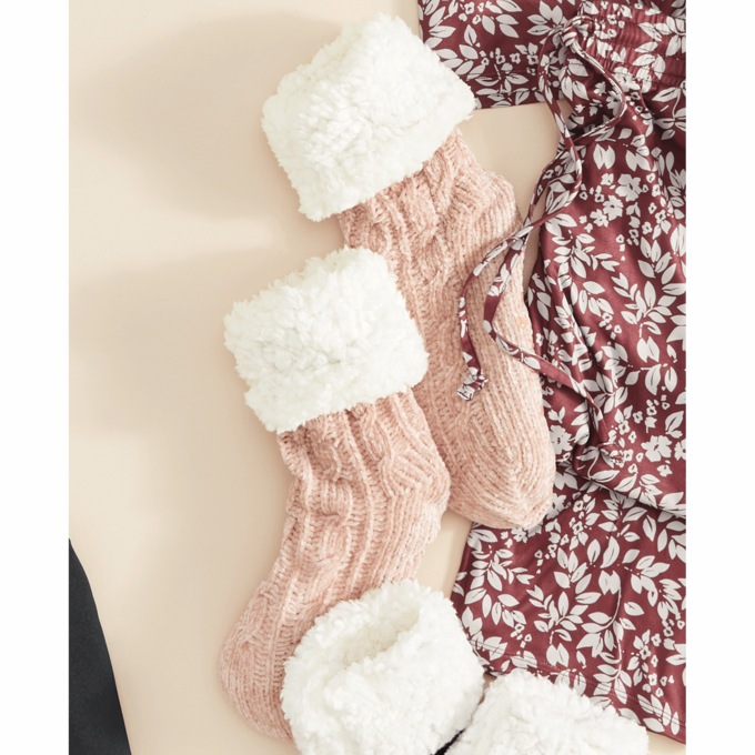 Crazy Soft Chenille Slipper Socks, , large