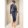 Julea Menswear Jacket-Style Sheath Dress and Hat, , large