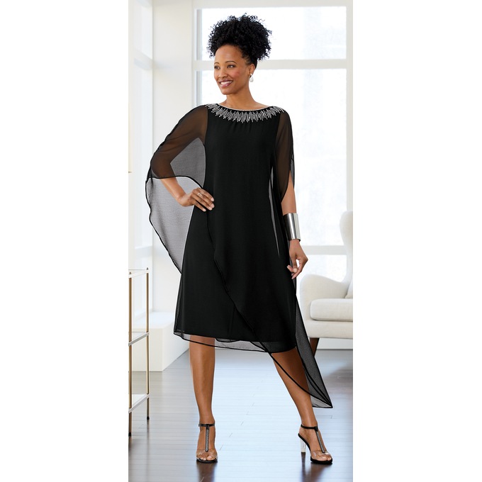 Adah Embellished Overlay Dress, , large