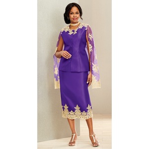 Lenita Lace-Trim Skirt Suit, , large