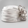 Embellished Satin Flower Turban, , large