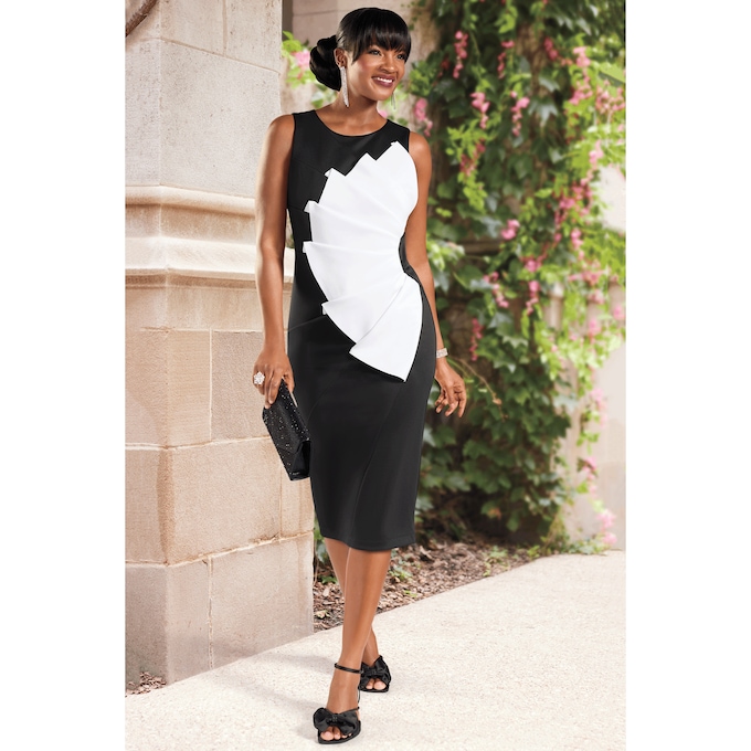 Cephanie Pinwheel Sheath Dress, , large