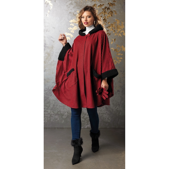 Sherpa Cape and Glove Set, , large