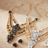 Modern Mixed Chain Bib Necklace & Earrings Set, , large