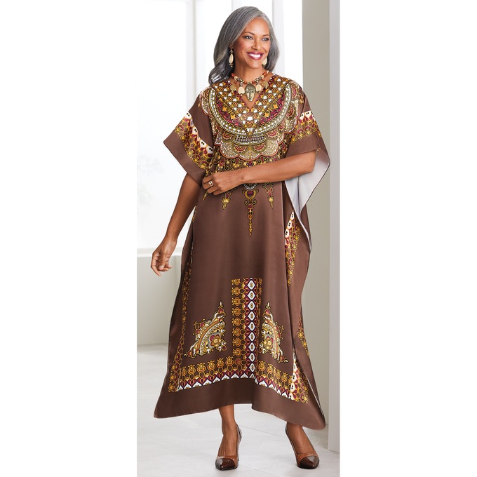 Goddess 3 Long Caftan, , large