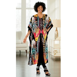 Kendra Long Caftan Duster, , large