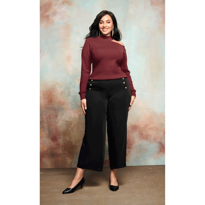Open-Shoulder Sweater, , large