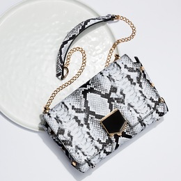 Yolanda Adams Python-Print Shoulder Bag, , large