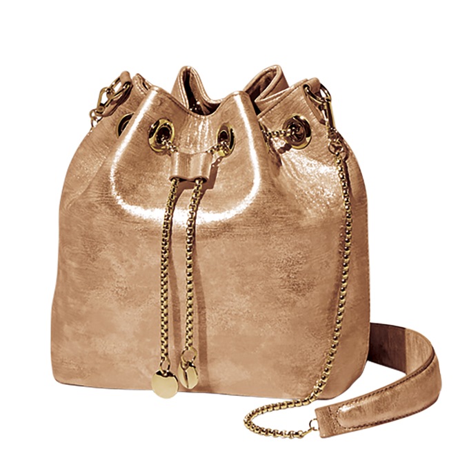 Metallic Bucket Bag