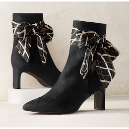 Scarf Trim Bootie, , large