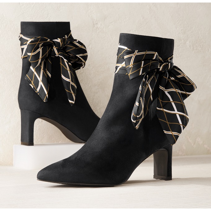 Scarf Trim Bootie, , large