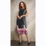 Jordana Watercolor-Print Jacket Dress with Ruffled Organza Jacket and Sheath, , large