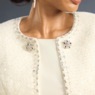 Ethna Faux-Feather Trim Jacket Dress, , large