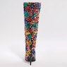 Azalea Wang Jimena Sequin Boot for Women with Checkered Pattern and 3” Heel, , large