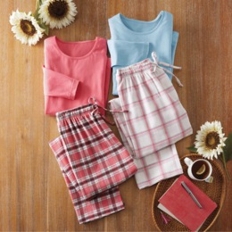 4-Piece Plaid PJ Set, , large