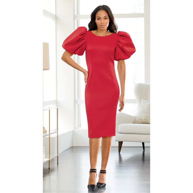 Lea Dramatic Sleeve Dress, , large