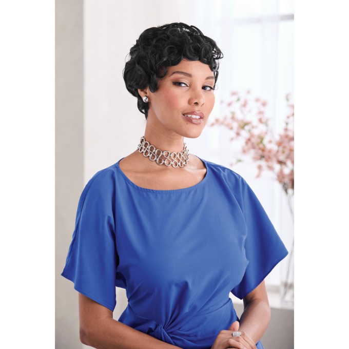 Cheri Human-Hair Blend Wig, , large