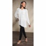 Zendaya Sheer Romantic Tunic with Faux-Pearl Buttons and Soutache Applique, , large