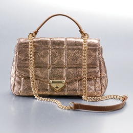 Metallic Faux-Snake Crossbody, , large