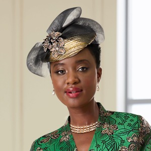 Whittall &amp; Shon Dearra Hat, Black Gold, large