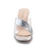 Maleesa Women's Slide with Faux-Leather Strap & 2.75” Clear Heel, , large