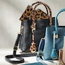 3-Piece Satchel Set with Croco-Embossed Accessories, , large