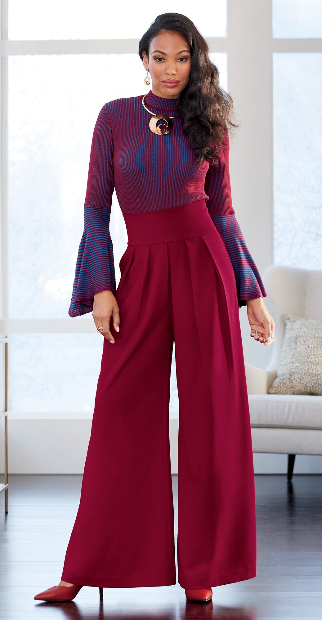 modern wide leg pants