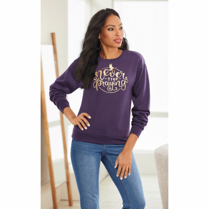 Always Pray Sweatshirt, , large