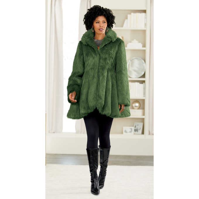 Madelyn Faux Fur Coat, , large