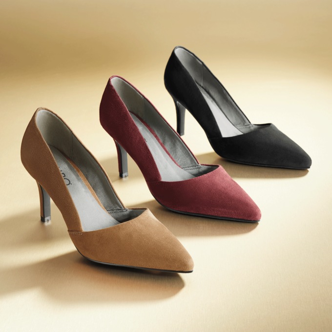 Faux-Suede Pump, , large