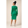 Marlena Women's Sheath Dress with Silvertone Beaded Trim, , large