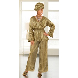 Chavah Foil-Print Top and Pant, , large